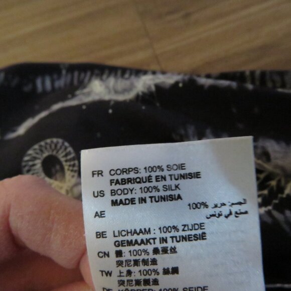 SANDRO Protect 100% Silk Tarot Astrology Zodiac Celestial Shirt Dress Size US 6 - Picture 15 of 15